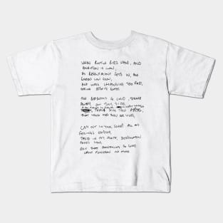 Love Will Tear Us Apart Lyrics Kids T-Shirt